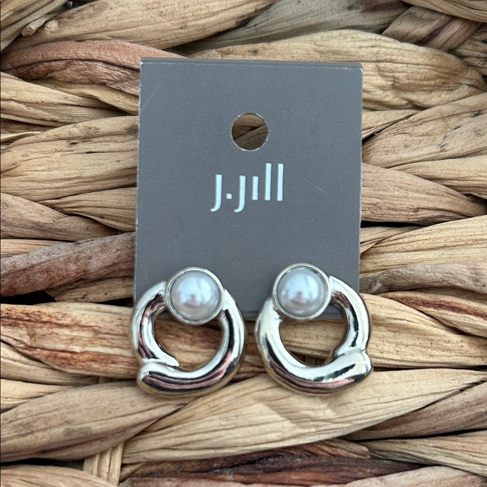 J. Jill Silver Earrings with Pearl Accent